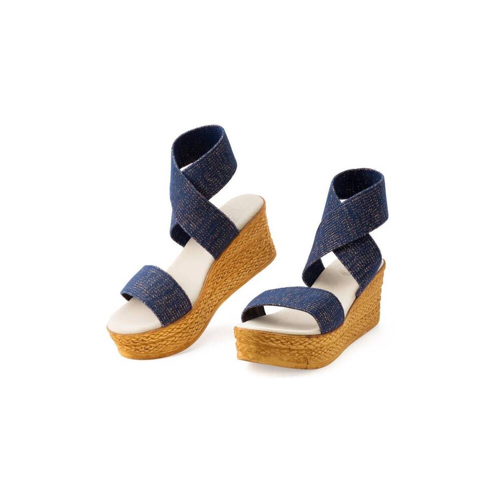 NEW CHARLESTON SHOE CO. women's bermuda sandals in gilded navy